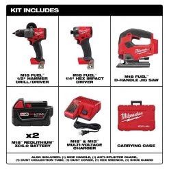 Milwaukee M18 FUEL 18-V Lithium-Ion Brushless Cordless Hammer Drill and Impact Driver Combo Kit (2-Tool) with Jigsaw -Power Tools Sales Store milwaukee power tool combo kits 3697 22 2737 20 40 1000
