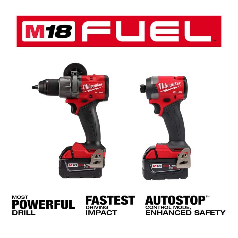 Milwaukee M18 FUEL 18V Lithium-Ion Brushless Cordless Hammer Drill and Impact Driver Combo Kit (2-Tool) with 2 Batteries 7 Milwaukee M18 FUEL 18V Lithium-Ion Brushless Cordless Hammer Drill and Impact Driver Combo Kit (2-Tool) with 2 Batteries - Image 6