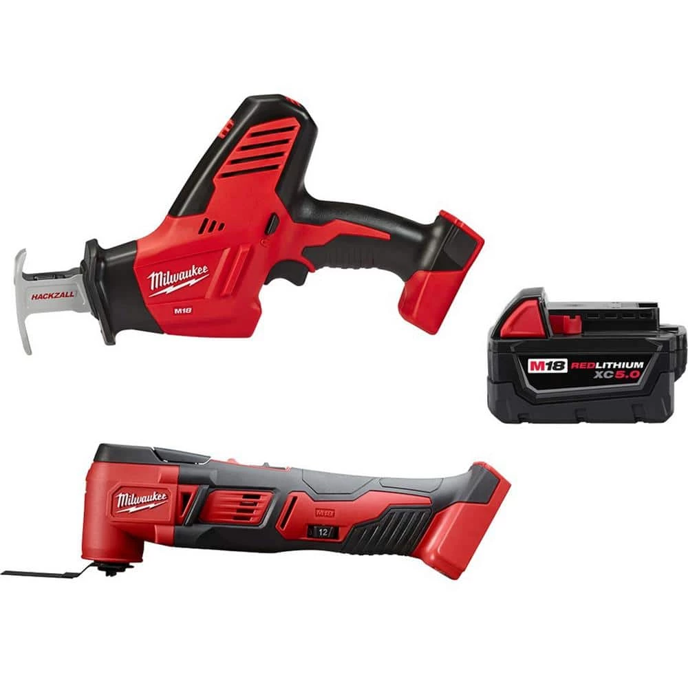 Milwaukee M18 18V Lithium-Ion Cordless HACKZALL Reciprocating Saw with Multi-Tool and 5.0 Ah Battery 3 Milwaukee M18 18V Lithium-Ion Cordless HACKZALL Reciprocating Saw with Multi-Tool and 5.0 Ah Battery