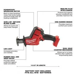 Milwaukee M18 FUEL 18V Lithium-Ion Brushless Cordless HACKZALL Reciprocating Saw (Tool-Only) -Power Tools Sales Store milwaukee reciprocating saws 2719 20 40 1000