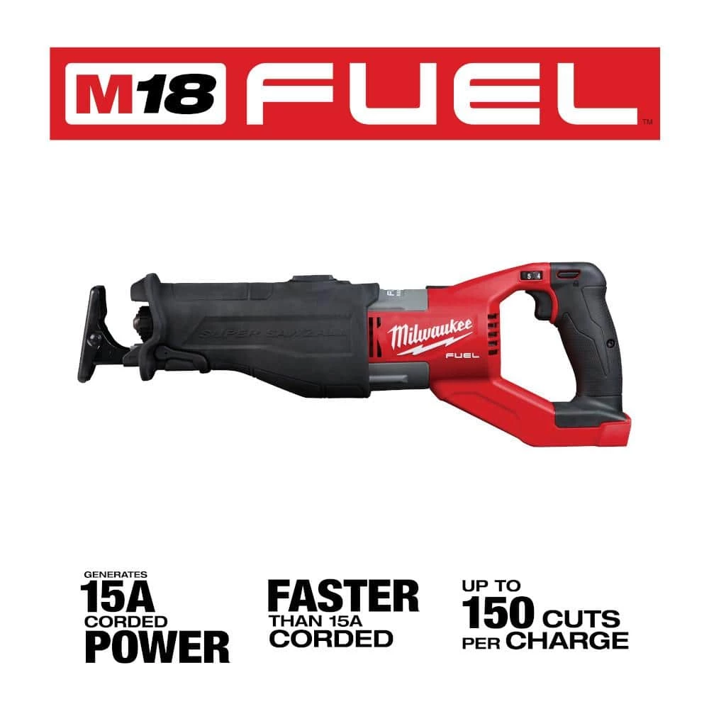 Milwaukee M18 FUEL 18V Lithium-Ion Brushless Cordless Super SAWZALL Orbital Reciprocating Saw (Tool-Only) 4 Milwaukee M18 FUEL 18V Lithium-Ion Brushless Cordless Super SAWZALL Orbital Reciprocating Saw (Tool-Only) - Image 2