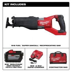 Milwaukee M18 FUEL 18V Lithium-Ion Brushless Cordless SUPER SAWZALL Orbital Reciprocating Saw Kit w/(1) 12.0 Ah Battery -Power Tools Sales Store milwaukee reciprocating saws 2722 21hd e1 1000