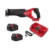 Milwaukee M18 FUEL GEN-2 18V Lithium-Ion Brushless Cordless SAWZALL Reciprocating Saw w/(2) 5.0 Ah Batteries & Rapid Charger