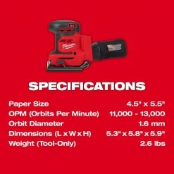 Milwaukee M18 18V Lithium-Ion Cordless 1/4 in. Sheet Sander (Tool-Only) -Power Tools Sales Store milwaukee sheet sanders 2649 20 a0 1000