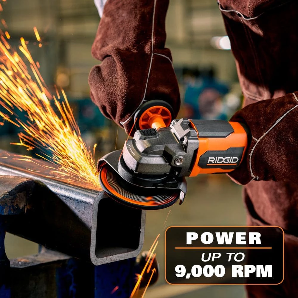 RIDGID 18V Brushless Cordless 4-1/2 in. Paddle Switch Angle Grinder (Tool Only) 7 RIDGID 18V Brushless Cordless 4-1/2 in. Paddle Switch Angle Grinder (Tool Only) - Image 5