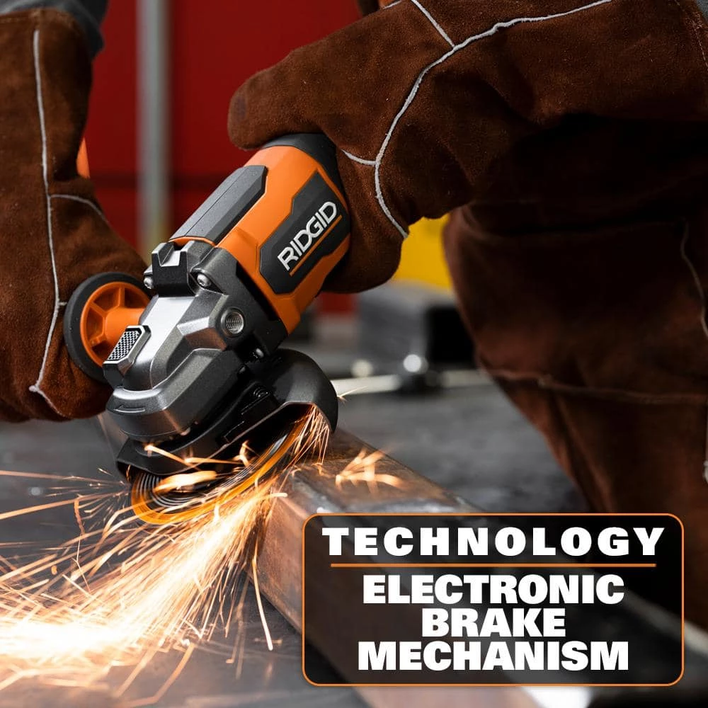 RIDGID 18V Brushless Cordless 4-1/2 in. Paddle Switch Angle Grinder (Tool Only) 8 RIDGID 18V Brushless Cordless 4-1/2 in. Paddle Switch Angle Grinder (Tool Only) - Image 6