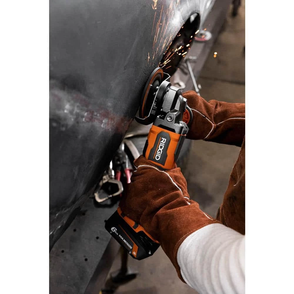 RIDGID 18V Brushless Cordless 4-1/2 in. Paddle Switch Angle Grinder (Tool Only) 10 RIDGID 18V Brushless Cordless 4-1/2 in. Paddle Switch Angle Grinder (Tool Only) - Image 8