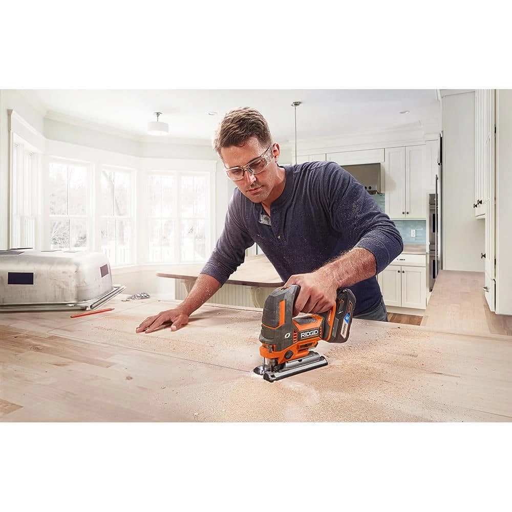 RIDGID 18V 6.0 Ah and 4.0 Ah MAX Output Lithium-Ion Batteries and Charger Kit with Bag and 18V Brushless Jig Saw 6 RIDGID 18V 6.0 Ah and 4.0 Ah MAX Output Lithium-Ion Batteries and Charger Kit with Bag and 18V Brushless Jig Saw - Image 4