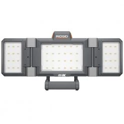 RIDGID 18V Hybrid Folding Panel Light with (2) 4.0 Ah Batteries, Charger, and Bag -Power Tools Sales Store ridgid jobsite lighting r8694221b ac93044sbn 40 1000