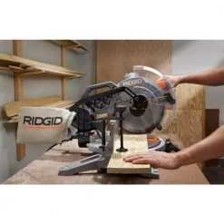 RIDGID 15 Amp Corded 12 in. Dual Bevel Miter Saw with LED Cutline Indicator -Power Tools Sales Store ridgid miter saws r4123 77 1000