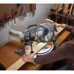 RIDGID 15 Amp Corded 12 in. Dual Bevel Miter Saw with LED Cutline Indicator -Power Tools Sales Store ridgid miter saws r4123 a0 1000