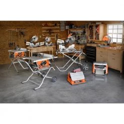 RIDGID 15 Amp 12 in. Corded Dual Bevel Sliding Miter Saw with 70 Deg. Miter Capacity with Professional Compact Miter Saw Stand -Power Tools Sales Store ridgid miter saws r4222 ac9960 fa 1000