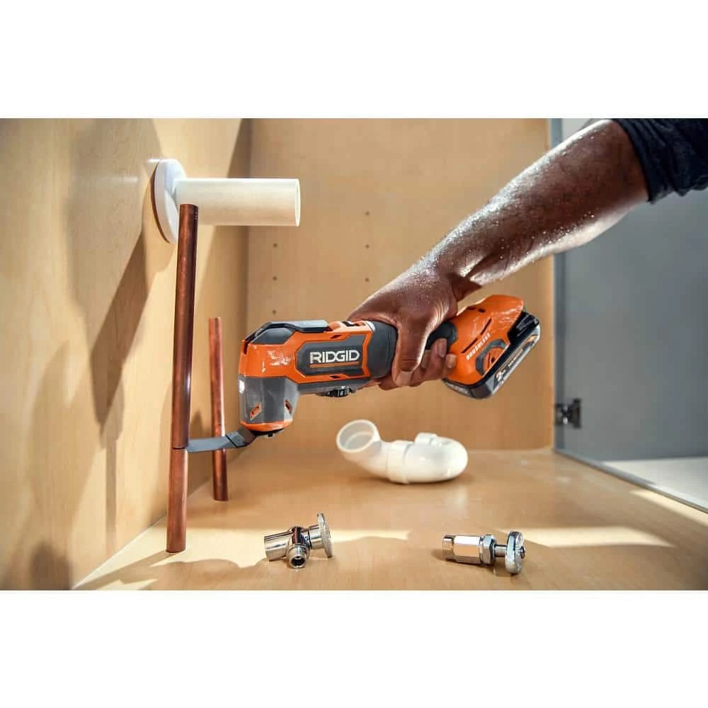 RIDGID 18V Brushless Cordless Oscillating Multi-Tool (Tool Only) 8 RIDGID 18V Brushless Cordless Oscillating Multi-Tool (Tool Only) - Image 6