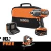 RIDGID 18V Brushless Cordless 2-Tool Combo Kit with High-Torque Impact Wrench, Jig Saw, 4.0 Ah Battery, and Charger