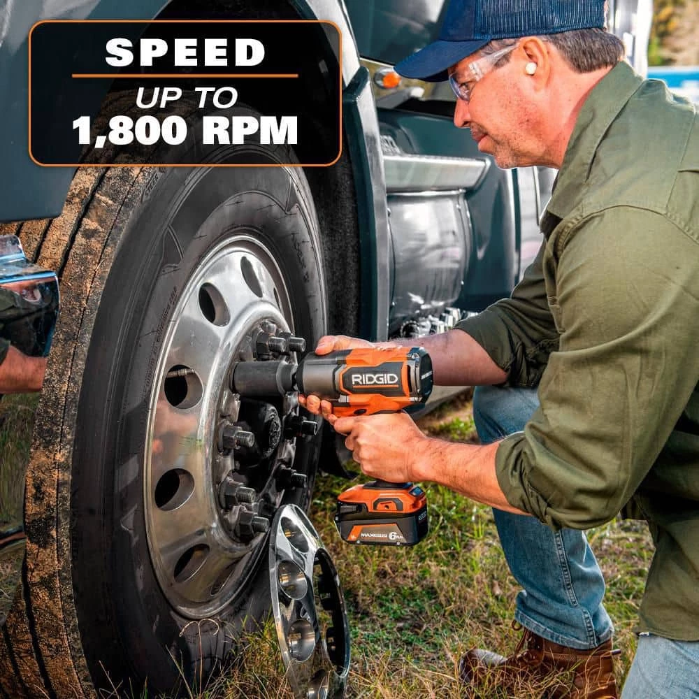 RIDGID 18V Brushless Cordless 2-Tool Combo Kit with High-Torque Impact Wrench, Jig Saw, 4.0 Ah Battery, and Charger 8 RIDGID 18V Brushless Cordless 2-Tool Combo Kit with High-Torque Impact Wrench, Jig Saw, 4.0 Ah Battery, and Charger - Image 6