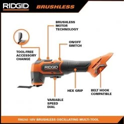 RIDGID 18V Brushless Cordless 4-Tool Combo Kit w/ 4.0 Ah MAX Output Battery, 18V Brushless Jig Saw -Power Tools Sales Store ridgid power tool combo kits r9225 ac840040 r8832b 77 1000