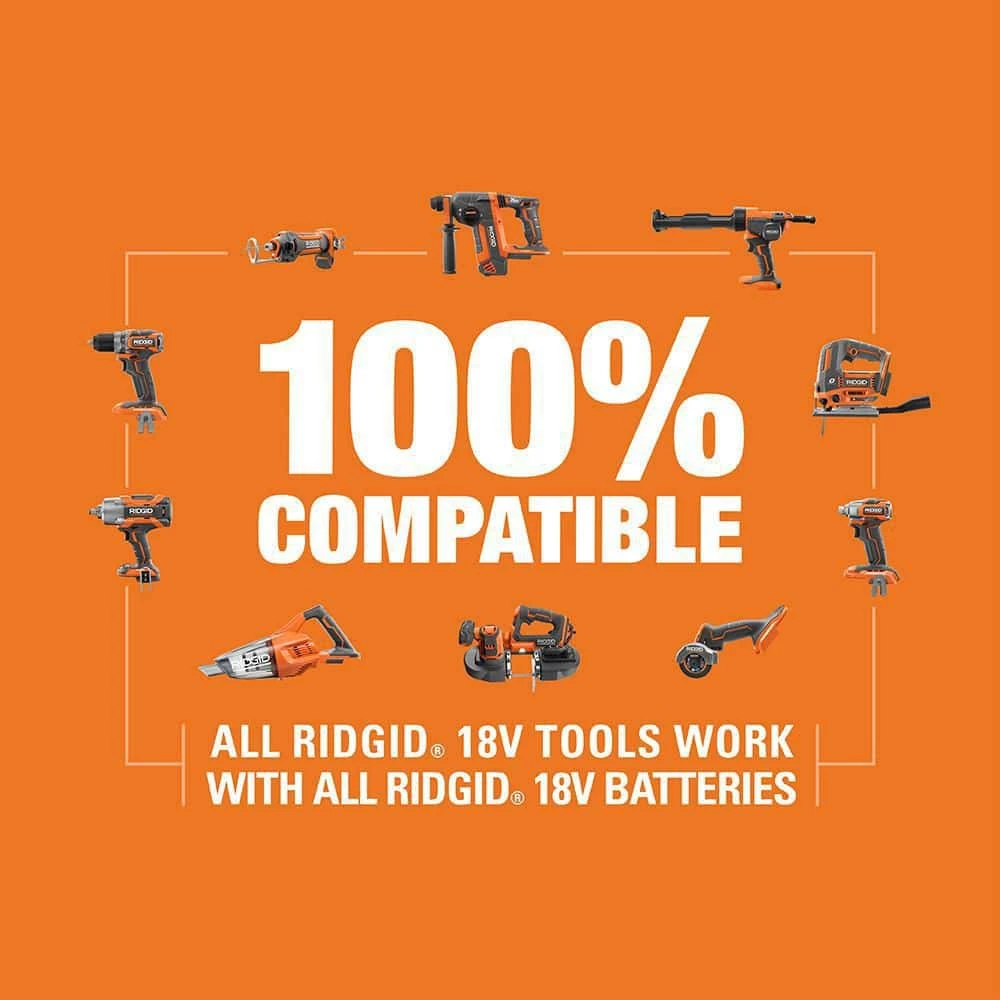 RIDGID 18V Brushless Cordless 4-Tool Combo Kit w/ 18V Brushless 7-1/4 in. Circular Saw, 18V Brushless Jig Saw 15 RIDGID 18V Brushless Cordless 4-Tool Combo Kit w/ 18V Brushless 7-1/4 in. Circular Saw, 18V Brushless Jig Saw - Image 13