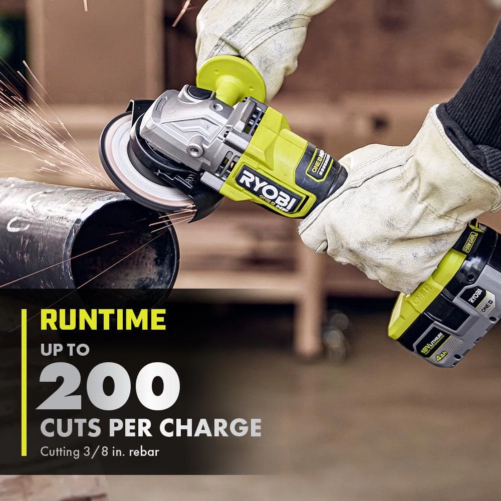 RYOBI ONE+ HP 18V Brushless Cordless 4-1/2 in. Angle Grinder (Tool Only) 7 RYOBI ONE+ HP 18V Brushless Cordless 4-1/2 in. Angle Grinder (Tool Only) - Image 5