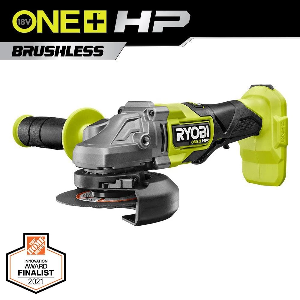 RYOBI ONE+ HP 18V Brushless Cordless 4-1/2 in. Angle Grinder (Tool Only) 3 RYOBI ONE+ HP 18V Brushless Cordless 4-1/2 in. Angle Grinder (Tool Only)