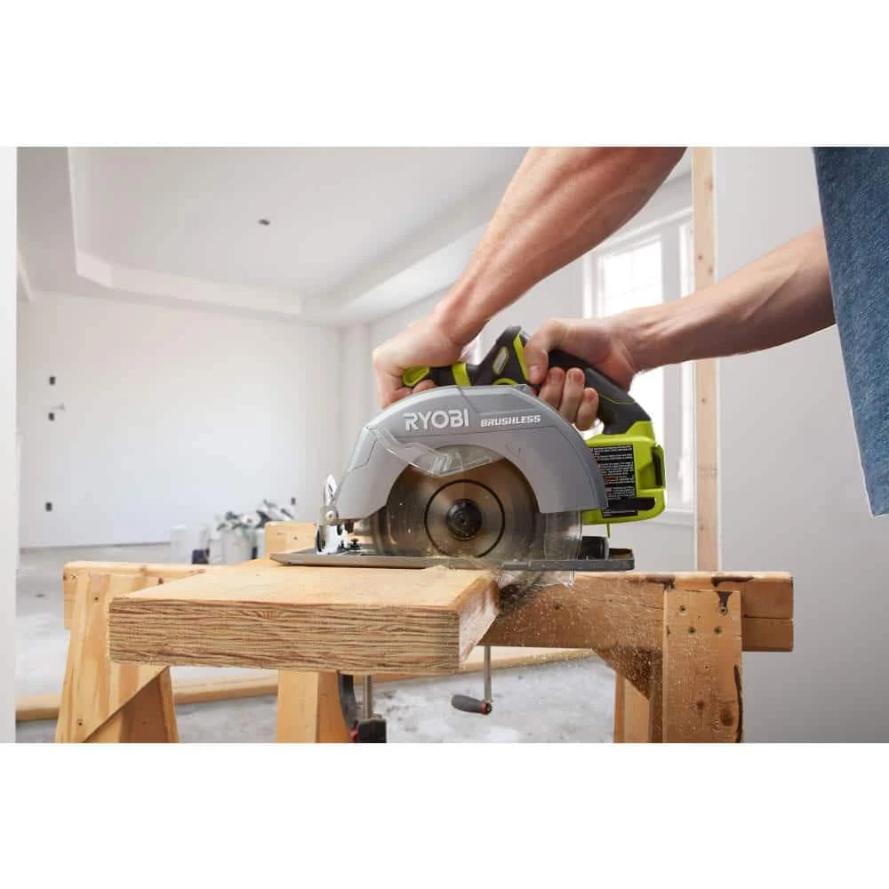 RYOBI ONE+ 18V Brushless Cordless 7-1/4 in. Circular Saw (Tool Only) 7 RYOBI ONE+ 18V Brushless Cordless 7-1/4 in. Circular Saw (Tool Only) - Image 5
