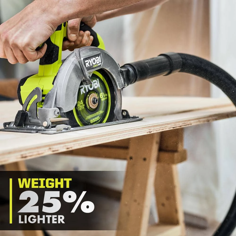 RYOBI ONE+ HP 18V Brushless Cordless Compact 6-1/2 in. Circular Saw (Tool Only) 8 RYOBI ONE+ HP 18V Brushless Cordless Compact 6-1/2 in. Circular Saw (Tool Only) - Image 6