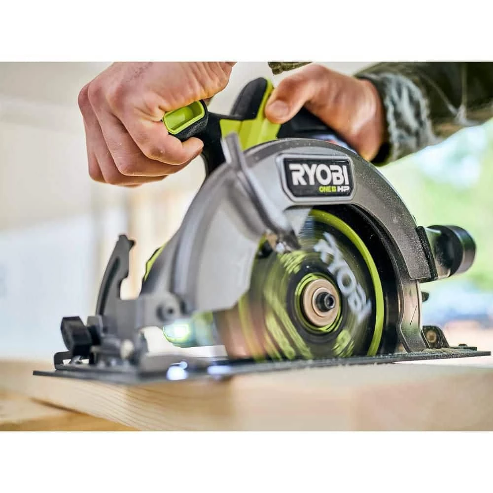 RYOBI ONE+ HP 18V Brushless Cordless Compact 6-1/2 in. Circular Saw (Tool Only) 10 RYOBI ONE+ HP 18V Brushless Cordless Compact 6-1/2 in. Circular Saw (Tool Only) - Image 8