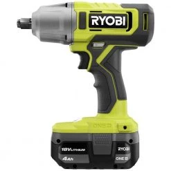 RYOBI ONE+ 18V Cordless 1/2 in. Impact Wrench Kit with 4.0 Ah Battery and Charger -Power Tools Sales Store ryobi impact wrenches pcl265k1 1f 1000