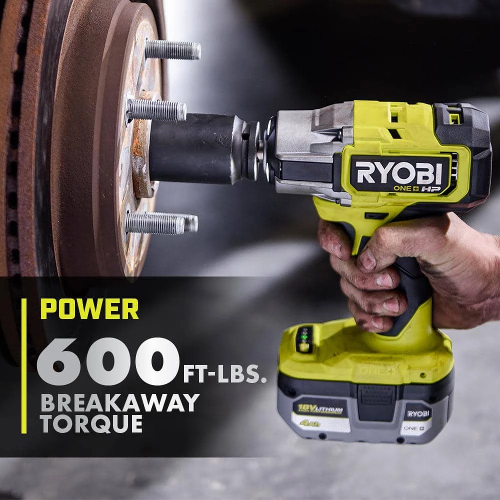 RYOBI ONE+ 18V Lithium-Ion 2.0 Ah, 4.0 Ah, and 6.0 Ah HIGH PERFORMANCE Batteries and Charger Kit w/ HP Brushless Impact Wrench 6 RYOBI ONE+ 18V Lithium-Ion 2.0 Ah, 4.0 Ah, and 6.0 Ah HIGH PERFORMANCE Batteries and Charger Kit w/ HP Brushless Impact Wrench - Image 4