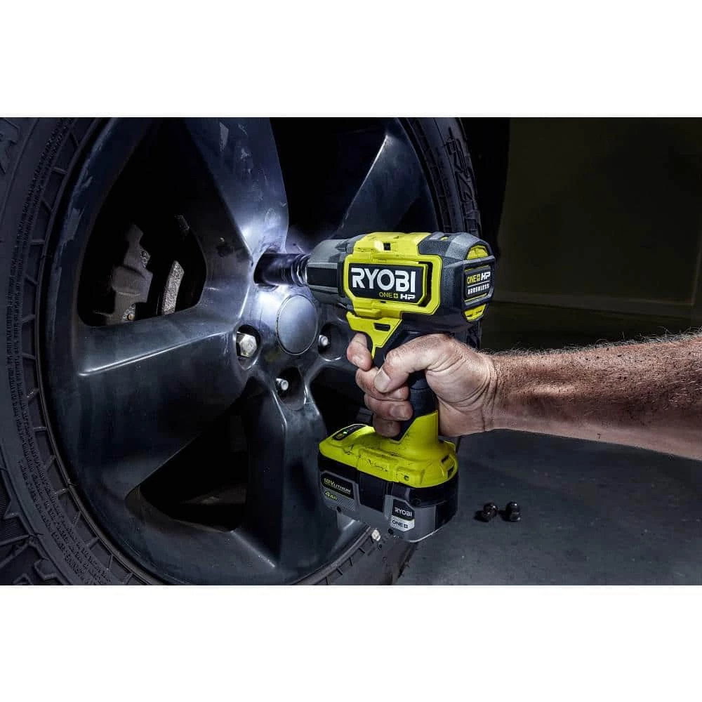 RYOBI ONE+ 18V Lithium-Ion 2.0 Ah, 4.0 Ah, and 6.0 Ah HIGH PERFORMANCE Batteries and Charger Kit w/ HP Brushless Impact Wrench 10 RYOBI ONE+ 18V Lithium-Ion 2.0 Ah, 4.0 Ah, and 6.0 Ah HIGH PERFORMANCE Batteries and Charger Kit w/ HP Brushless Impact Wrench - Image 8