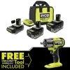RYOBI ONE+ 18V Lithium-Ion 2.0 Ah, 4.0 Ah, and 6.0 Ah HIGH PERFORMANCE Batteries and Charger Kit w/ HP Brushless Impact Wrench -Power Tools Sales Store ryobi impact wrenches psk007 p262 64 1000