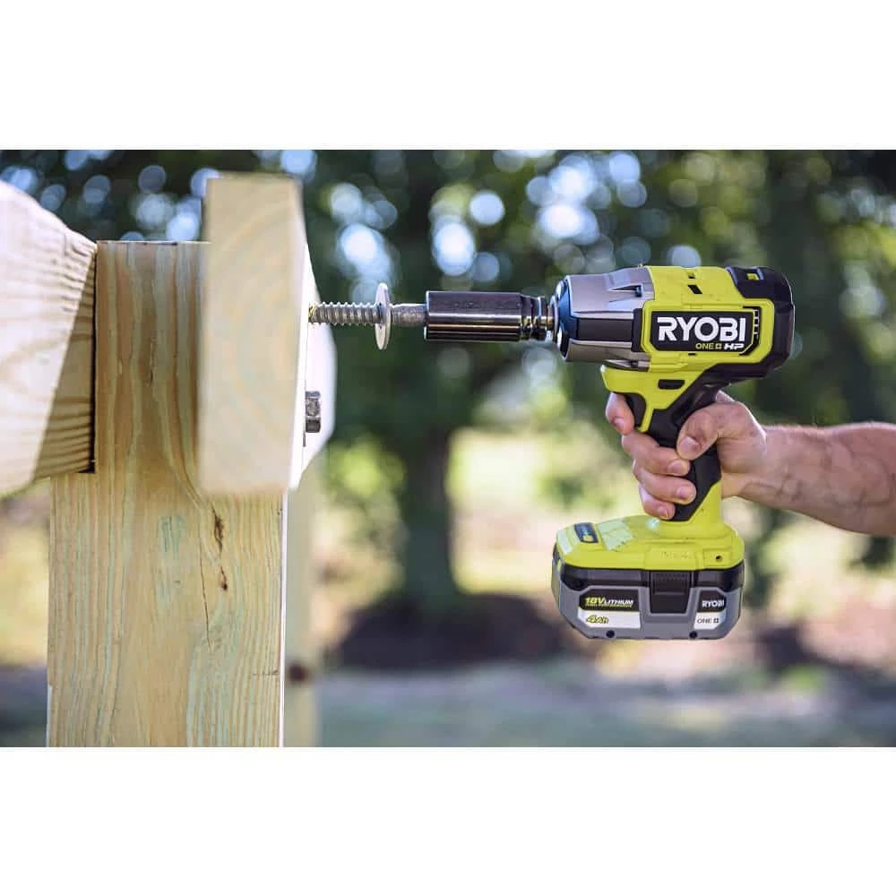 RYOBI ONE+ 18V Lithium-Ion 2.0 Ah, 4.0 Ah, and 6.0 Ah HIGH PERFORMANCE Batteries and Charger Kit w/ HP Brushless Impact Wrench 4 RYOBI ONE+ 18V Lithium-Ion 2.0 Ah, 4.0 Ah, and 6.0 Ah HIGH PERFORMANCE Batteries and Charger Kit w/ HP Brushless Impact Wrench - Image 2
