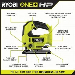RYOBI ONE+ HP 18V Brushless Cordless Jig Saw (Tool Only) 17 RYOBI ONE+ HP 18V Brushless Cordless Jig Saw (Tool Only) -Power Tools Sales Store ryobi jigsaws pbljs01b a0 1000
