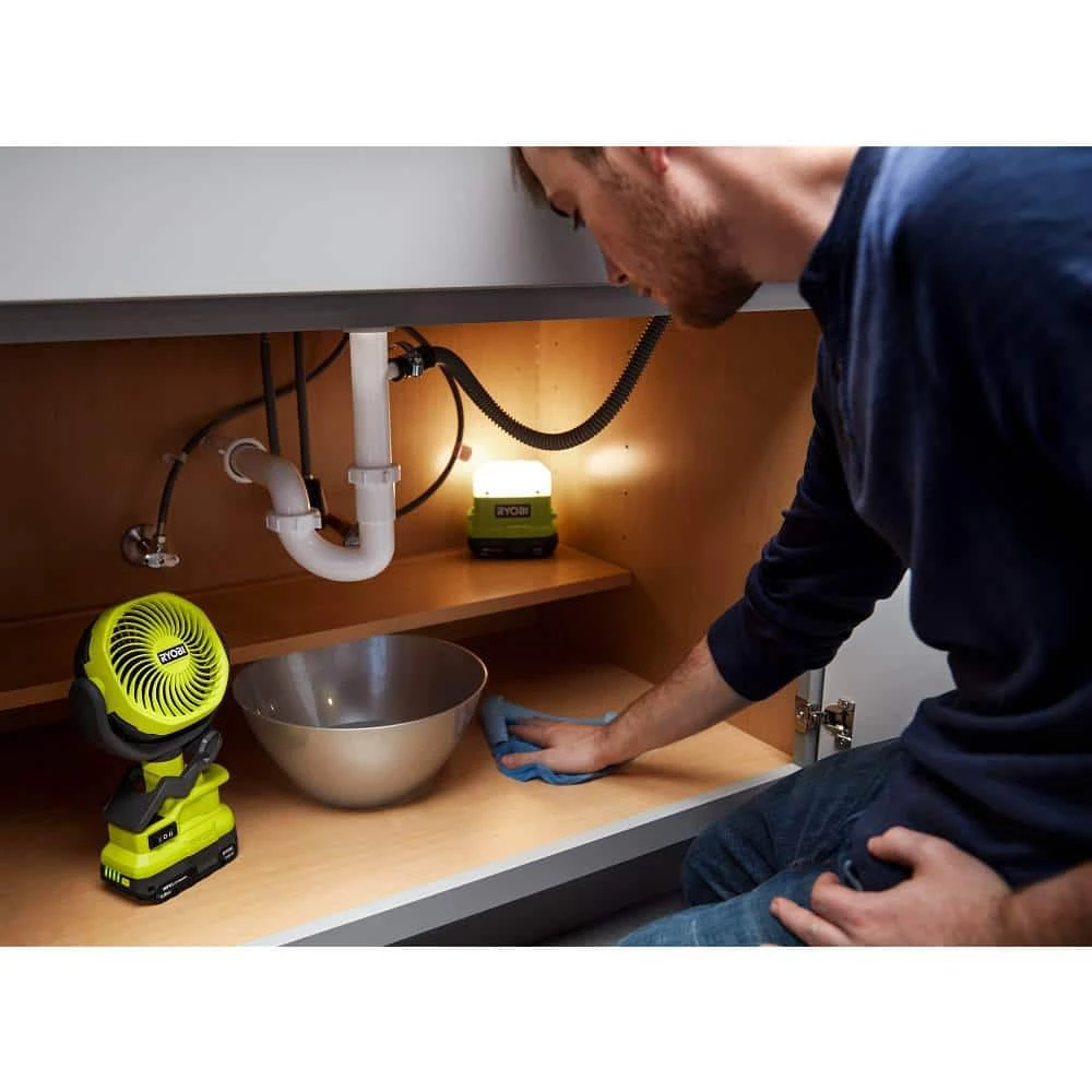 RYOBI ONE+ 18V Cordless 4 in. Clamp Fan (Tool Only) 7 RYOBI ONE+ 18V Cordless 4 in. Clamp Fan (Tool Only) - Image 5