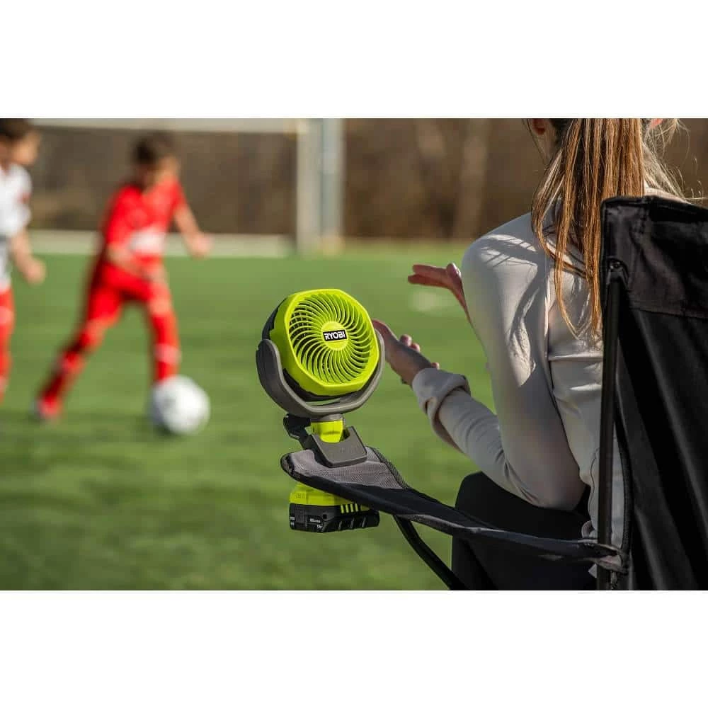 RYOBI ONE+ 18V Cordless 4 in. Clamp Fan (Tool Only) 9 RYOBI ONE+ 18V Cordless 4 in. Clamp Fan (Tool Only) - Image 7