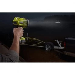 RYOBI ONE+ 18V Hybrid LED Spotlight (Tool Only) with 12V Automotive Cord -Power Tools Sales Store ryobi jobsite lighting p717 4f 1000
