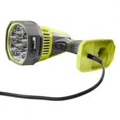 RYOBI ONE+ 18V Hybrid LED Spotlight (Tool Only) with 12V Automotive Cord -Power Tools Sales Store ryobi jobsite lighting p717 66 1000