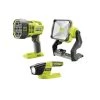RYOBI ONE+ 18V Cordless 3-Tool Light Combo Kit with Hybrid Spot Light, Hybrid Work Light, and LED Light (Tools Only)