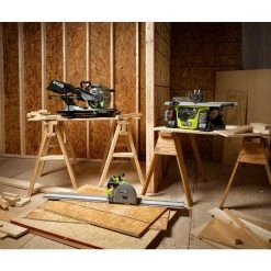 RYOBI ONE+ HP 18V Brushless Cordless 10 in. Sliding Compound Miter Saw Kit with 4.0 Ah HIGH PERFORMANCE Battery and Charger -Power Tools Sales Store ryobi miter saws pblms01k 44 1000