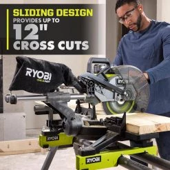 RYOBI ONE+ HP 18V Brushless Cordless 10 in. Sliding Compound Miter Saw Kit with 4.0 Ah HIGH PERFORMANCE Battery and Charger -Power Tools Sales Store ryobi miter saws pblms01k 66 1000