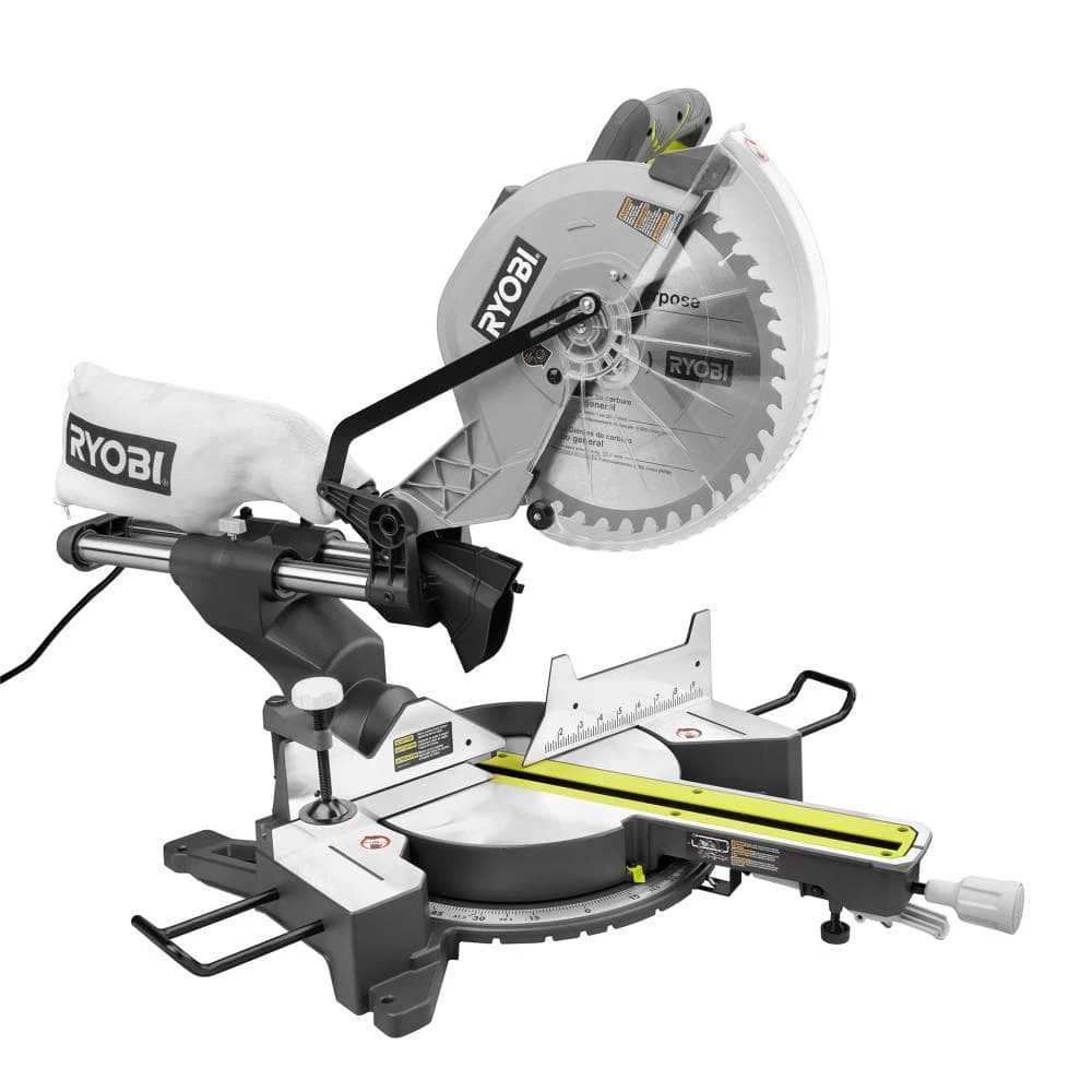 RYOBI 15 Amp 12 in. Corded Sliding Compound Miter Saw with LED Cutline Indicator 3 RYOBI 15 Amp 12 in. Corded Sliding Compound Miter Saw with LED Cutline Indicator