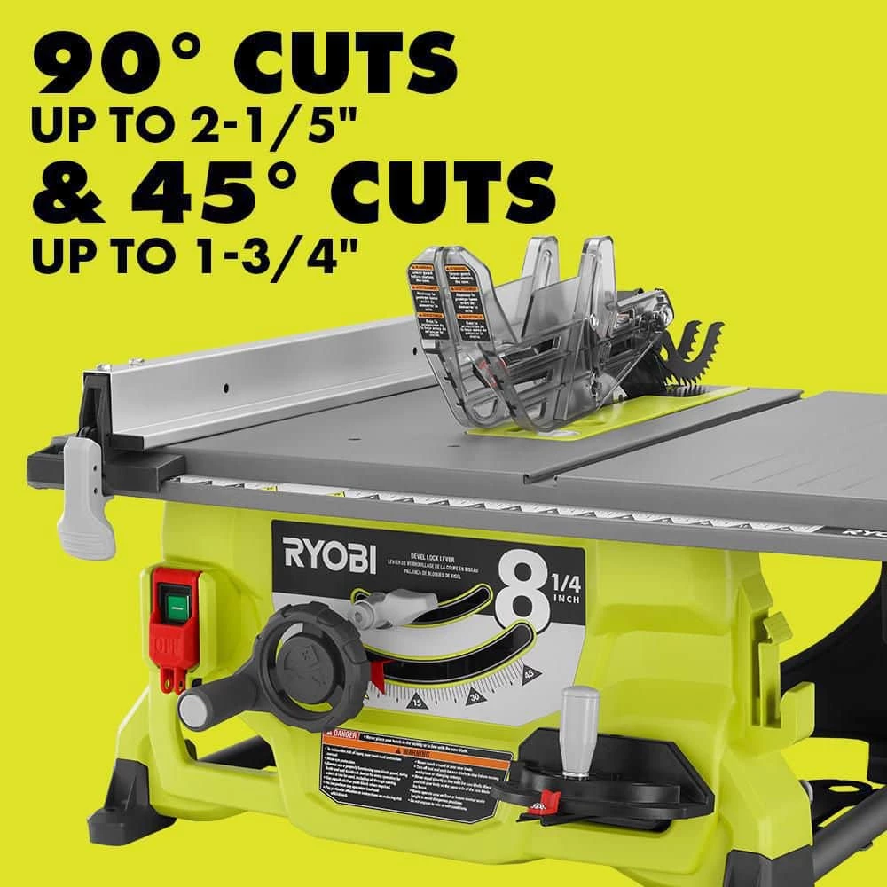 RYOBI 13 Amp 8-1/4 in. Compact Portable Jobsite Table Saw (No Stand) 6 RYOBI 13 Amp 8-1/4 in. Compact Portable Jobsite Table Saw (No Stand) - Image 4