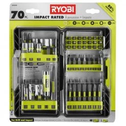 RYOBI ONE+ 18V Cordless 4-Tool Combo Kit w/(2) Batteries, Charger & Bag w/Bonus Impact Rated Driving Kit (70-Piece) -Power Tools Sales Store ryobi power tool combo kits p1818 ar2040 44 1000