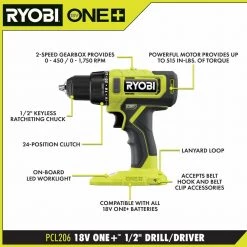 RYOBI ONE+ 18V Cordless 4-Tool Combo Kit with 1.5 Ah Battery, 4.0 Ah Battery, and Charger -Power Tools Sales Store ryobi power tool combo kits pcl1400k2 40 1000