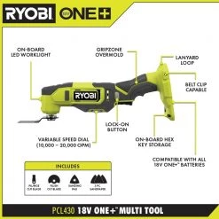 RYOBI ONE+ 18V Cordless 6-Tool Combo Kit with 1.5 Ah Battery, 4.0 Ah Battery, and Charger -Power Tools Sales Store ryobi power tool combo kits pcl1600k2 1d 1000