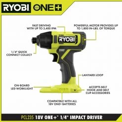 RYOBI ONE+ 18V Cordless 6-Tool Combo Kit with 1.5 Ah Battery, 4.0 Ah Battery, and Charger -Power Tools Sales Store ryobi power tool combo kits pcl1600k2 a0 1000