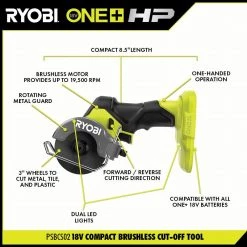 RYOBI ONE+ HP 18V Brushless Cordless Compact 1/2 in. Drill/Driver, Impact Driver, Cut-Off Tool, (2) Batteries, Charger, Bag 22 RYOBI ONE+ HP 18V Brushless Cordless Compact 1/2 in. Drill/Driver, Impact Driver, Cut-Off Tool, (2) Batteries, Charger, Bag -Power Tools Sales Store ryobi power tool combo kits psbck01k psbcs02b 1d 1000