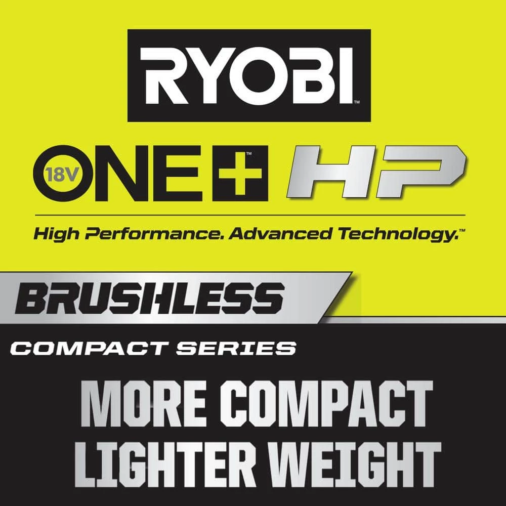 RYOBI ONE+ HP 18V Brushless Cordless Compact 1/2 in. Drill/Driver, Impact Driver, Cut-Off Tool, (2) Batteries, Charger, Bag 4 RYOBI ONE+ HP 18V Brushless Cordless Compact 1/2 in. Drill/Driver, Impact Driver, Cut-Off Tool, (2) Batteries, Charger, Bag - Image 2