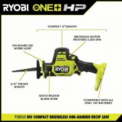 RYOBI ONE+ HP 18V Brushless Cordless 5-Tool Combo Kit with (2) 1.5 Ah Batteries, Charger, and Bag -Power Tools Sales Store ryobi power tool combo kits psbck05k2 1d 1000