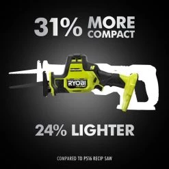 RYOBI ONE+ HP 18V Brushless Cordless Compact One-Handed Reciprocating Saw (Tool Only) -Power Tools Sales Store ryobi reciprocating saws psbrs01b 66 1000